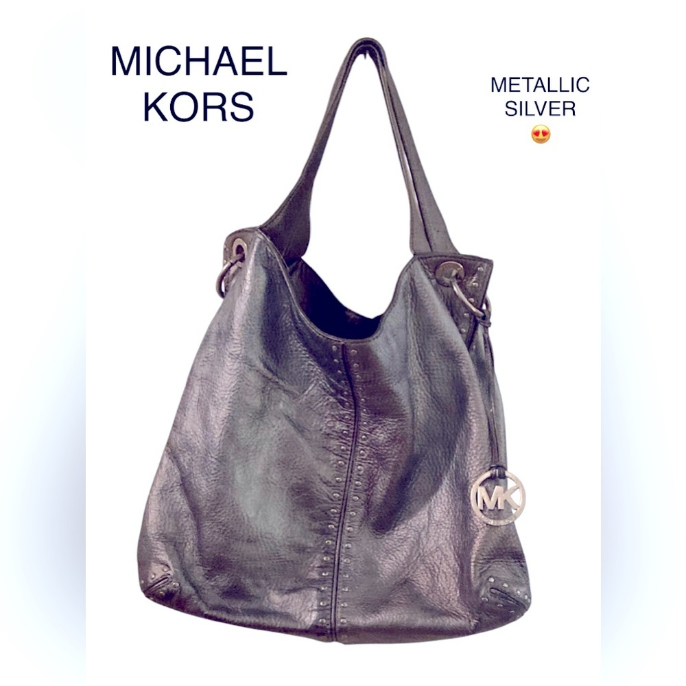 Michael Kors Metallic Silver Shoulder Bag